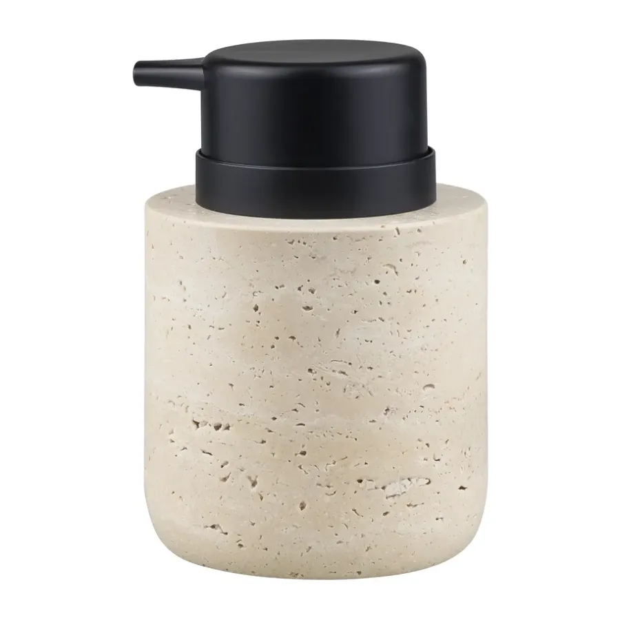 Mette Ditmer Travertine zeepdispenser 12,5 cm, Linnen< Zeepdispensers & Zeepschaaltjes