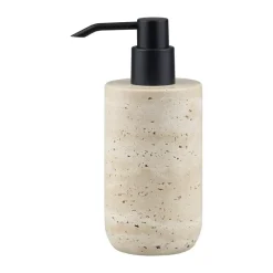 Mette Ditmer Travertine zeepdispenser 17,5 cm, Linnen< Zeepdispensers & Zeepschaaltjes