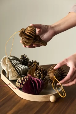 Scandi Living Tree kerstballen 4-pack, Beige< Kerstdecoraties