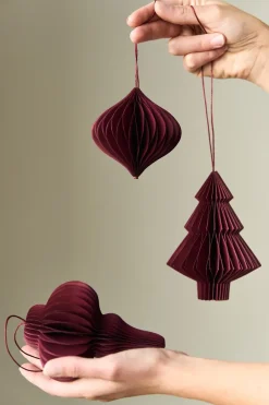 Scandi Living Tree kerstballen 4-pack, Red< Kerstdecoraties