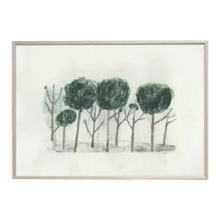 Fine Little Day Trees poster 50x70 cm, Zwart- off white< Posters