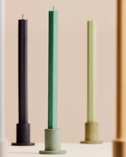 HAY Tube kandelaar beton 5,5 cm, Emerald green< Kandelaars