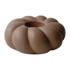 DBKD Twine waxinelichtjeshouder Ø14 cm, Nougat< Kaarsenhouders & Kaarsenborden