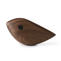 Warm Nordic Twirling Bird decoratie M, Walnoot< Houten Beelden