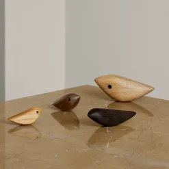 Warm Nordic Twirling Bird decoratie XL, Eiken< Houten Beelden