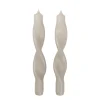 Broste Copenhagen Twist twisted candles gedraaide kaarsen 23 cm 2-pack, Rainy day< Kaarsen