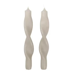 Broste Copenhagen Twist twisted candles gedraaide kaarsen 23 cm 2-pack, Rainy day< Kaarsen