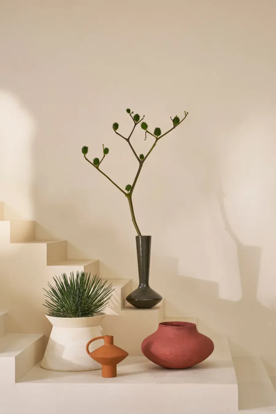 URBAN NATURE CULTURE Tynn vaas 50 cm, Green< Vazen