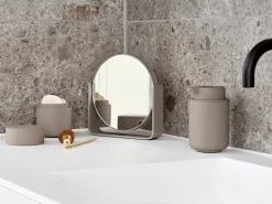 Zone Denmark Ume tafelspiegel met 5x vergroting 19x19,5 cm, Taupe< Tafelspiegels