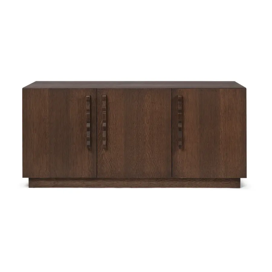 Ferm Living Unda sideboard 146x68x50 cm, Donker gebeitst eikenhout< Ladekasten & Dressoirs