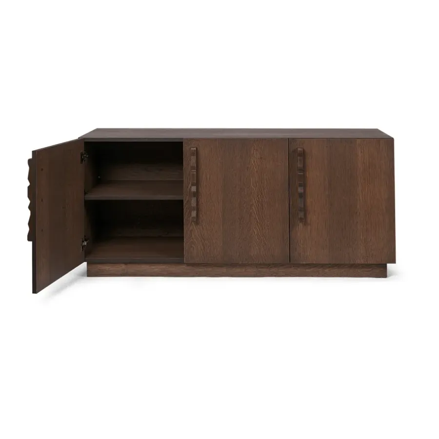 Ferm Living Unda sideboard 146x68x50 cm, Donker gebeitst eikenhout< Ladekasten & Dressoirs