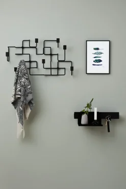 Gejst Underground klerenhanger, Zwart-zwartgebeitst eikenhout< Kapstokken & Hangrekken