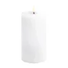 Uyuni Lighting Uyuni LED Blokkaars melted, Witte rustieke, Ø7,8x15 cm< Led-Kaarsen