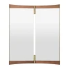 GUBI Vanity spiegel 2, Walnoot-messing< Wandspiegels