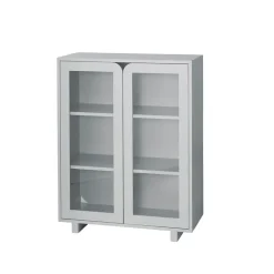 1898 Vidja lage vitrinekast, grey< Kasten & Vitrines