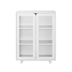 1898 Vidja lage vitrinekast, White< Kasten & Vitrines