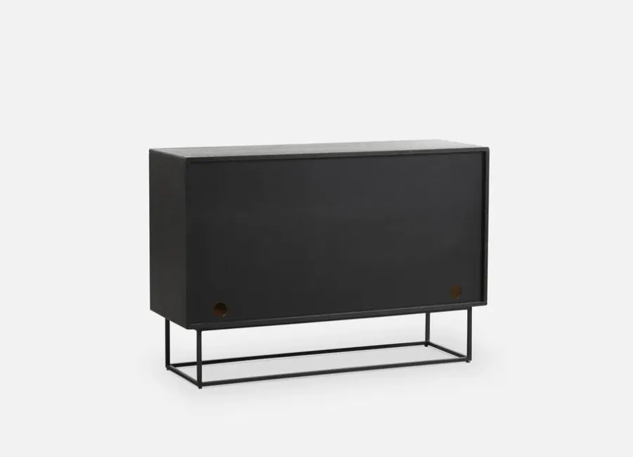 Woud Virka bijzettafel, hoog 120 cm, Zwart - eikenhout< Ladekasten & Dressoirs