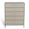 Mavis Volt kast 5 lades beige, Details in roestvrij staal< Ladekasten & Ladeblokken
