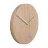Applicata Watch Out wandklok eiken, eiken-staal< Wandklokken