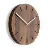 Applicata Watch Out wandklok eiken, gerookt eiken-messing< Wandklokken