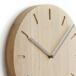Applicata Watch Out wandklok eiken, eiken-grijs< Wandklokken