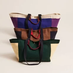 HAY Weekend Bag Organic tas S, Brown multi< Opbergmanden
