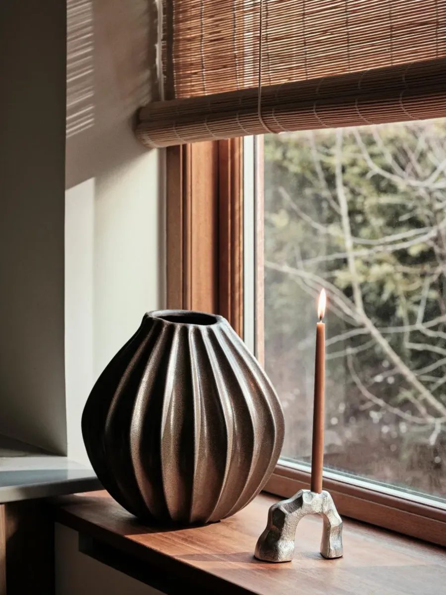 Broste Copenhagen Wide vaas M 25 cm, Brown< Vazen