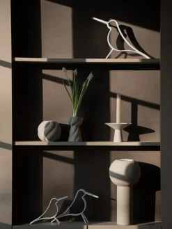 Cooee Design Woody Bird groot, White< Houten Beelden