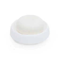 Bosign Zeepbakje met verborgen afvoertuit silicone medium, Wit< Zeepdispensers & Zeepschaaltjes