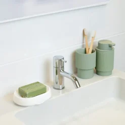Bosign Zeepbakje met verborgen afvoertuit silicone large, Wit< Zeepdispensers & Zeepschaaltjes