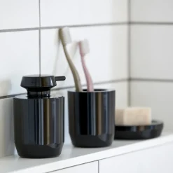 Zone Denmark Zone Suii tandenborstelbeker 9 cm, Black< Tandenborstelhouders