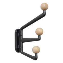 &Tradition Capture SC74 haak small 3 armen, Graphite-Oak< Haken & Hangers